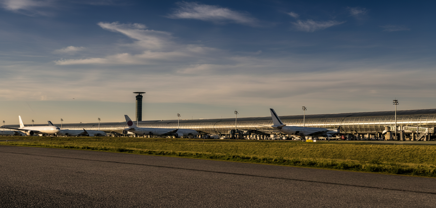 Jet privé sur le tarmac de l'aéroport Paris-Charles de Gaulle LFPG