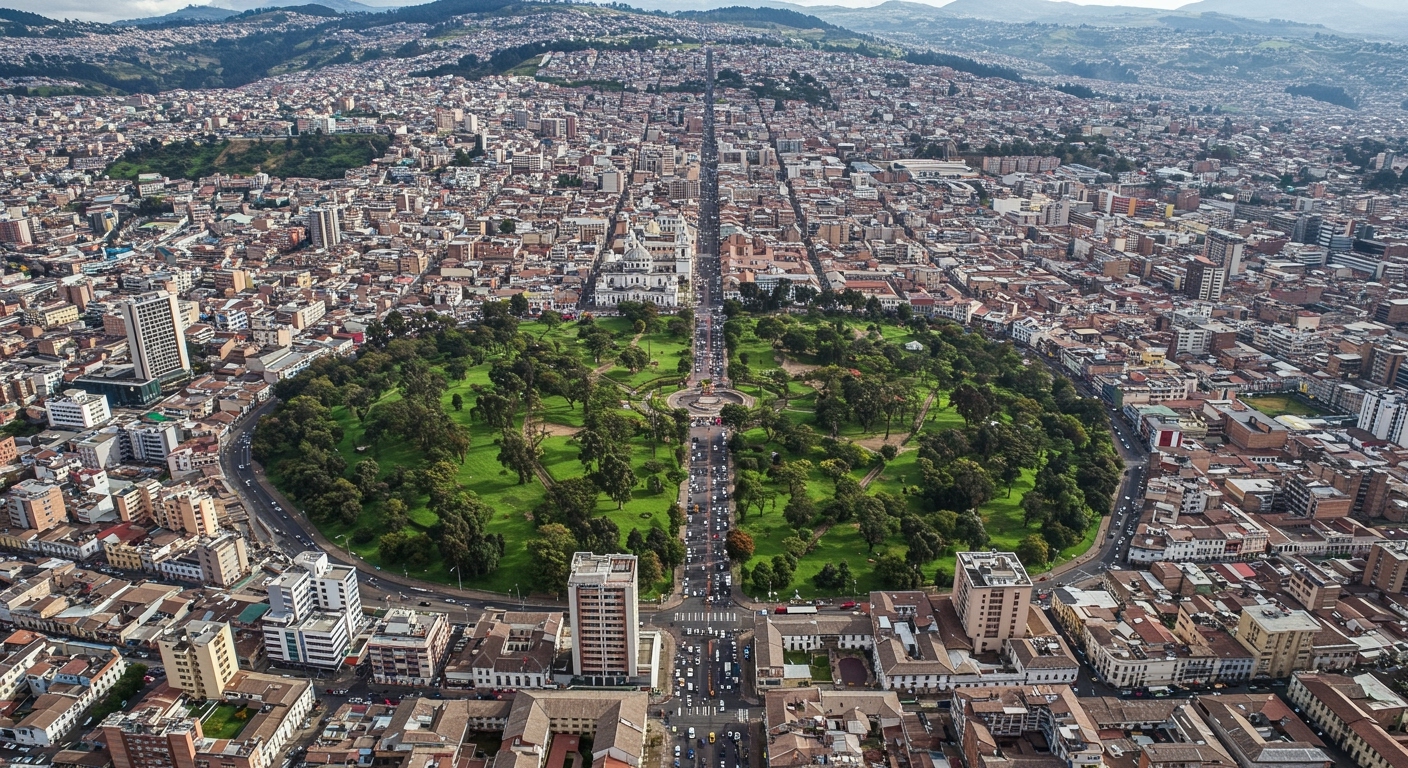 Jet privé survolant Ecuador et la région environnante